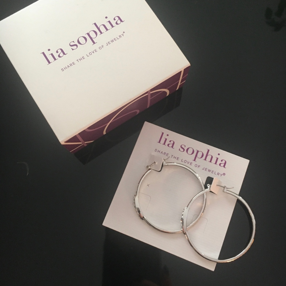 Lia Sophia Hoop Earrings